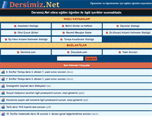 Tablet Screenshot of dersimiz.net